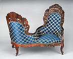 Tête-à-tête, Attributed to John Henry Belter (American, born Germany 1804-1863 New York), Rosewood, ash, pine, walnut, American