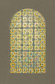 Design for geometric window, Louis C. Tiffany  American, Transparent and opaque watercolor, ink, and graphite on paper, American