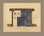Design for mosaic mantel facing in residence of Mrs. Louis G. Kaufman, Short Hills, NJ, Louis C. Tiffany (American, New York 1848–1933 New York), Watercolor and graphite on off-white wove paper, American