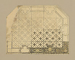Design for diffusing light for McKinley Residence, Wheeling, West Virginia, Louis C. Tiffany (American, New York 1848–1933 New York), Graphite, ink and transparent watercolor on paper mounted on board, American