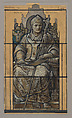 Cartoon for window, Saint Anselm, St. John's Chapel Episcopal Divinity School, Cambridge, Massachusetts, Louis C. Tiffany (American, New York 1848–1933 New York), Watercolor, gouache, ink, and graphite on wove paper, American