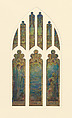 Design for a window, Annunciation to the Shepherds,  All Saints' Episcopal Church, Atlanta, Georgia, Louis C. Tiffany  American, Watercolor, pen and India and brown ink, and graphite on artist board, American