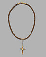 Necklace, Hair, gold, American