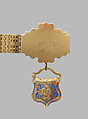 Bracelet, Gold, enamel, hair, glass, American