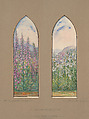 Suggestion for window, Mr. C. H. McCormick, Louis C. Tiffany (American, New York 1848–1933 New York), Watercolor, gouache, graphite, and ink on artist board with original mat, American
