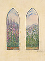 Suggestion for window, Mr. C. H. McCormick, Louis C. Tiffany (American, New York 1848–1933 New York), Watercolor, gouache, graphite, and ink on artist board with original mat, American