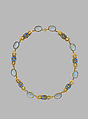 Necklace, Margaret Rogers (American, 1868–1949), Gold, sapphires, and moonstones, American