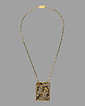 Pendant necklace, Nellie Avery Loring (American (Norwich, Connecticut 1884-1953 Norwich, Connecticut)), Gold, pearls, demantoid garnets, and othersemi-precious stones, American