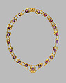 Necklace, The Kalo Shop (American, 1900–1970), Gold and garnets, American