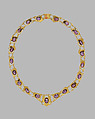 Necklace, The Kalo Shop (American, 1900–1970), Gold and garnets, American