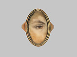 Lover's Eye ring, Watercolor on ivory set in a gold ring, Probably British