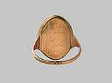 Lover's Eye ring, Watercolor on ivory set in a gold ring, Probably British