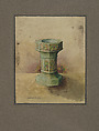 Design for Baptismal Font, Second Presbyterian Church, St. Louis, Missouri, Louis C. Tiffany American, Transparent and opaque watercolor, and graphite on paper mounted on paperboard, American