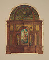 Design for chancel for Saint Michael's Church, Charleston, South Carolina, Louis C. Tiffany  American, Watercolor, pen and metallic ink, and graphite pencil on artist board, American