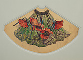 Design for a Poppy Lampshade, Louis C. Tiffany American, Watercolor, graphite, black ink on paper, American