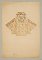 Vestment for Rev. E. McCurdy, St. Augustine's Church, Brooklyn, NY, Louis C. Tiffany (American, New York 1848–1933 New York), Transparent watercolor, metallic ink, and graphite on paper-faced artist's board, American