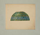 Design for a Floral Lamp, Louis C. Tiffany American, Transparent and opaque watercolor, and graphite on paper mounted on paperboard, American