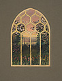 Design for landscape window for Briarcliff Congregational Church, New York, Louis C. Tiffany  American, Watercolor, gouache, graphite, and black ink on paper, American