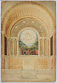 Design for chancel at St. Bartholomew's Church, New York, Designed by Jacob Holzer (American (born Switzerland), Péry 1858–1938 Florence, Italy), Watercolor, metallic paint, and graphite on paper mounted on paperboard, American