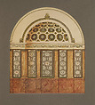 "Scheme for decorating chancel, Convent of Mercy, Brooklyn," New York, Louis C. Tiffany American, Watercolor, metallic paint, glaze, and graphite on paper mounted on paperboard with window mat, American
