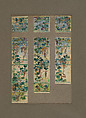 Design for grapevine windows, Louis C. Tiffany  American, Watercolor on paper, American