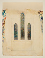 Design for triple lancet window for St. John's Episcopal Church, Cornwall, New York, Louis C. Tiffany (American, New York 1848–1933 New York), Transparent and opaque watercolor and graphite on paper, American