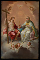 The Trinity, José Campeche, Oil on wood panel