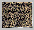 Coverlet, woven double cloth, Cotton and wool, American
