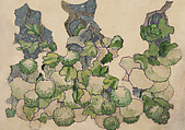 Cartoon for "Snowball" Lampshade, Louis C. Tiffany American, Watercolor, carbon transfer, and graphite on paper, American