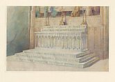 Design for Altar, Christ Episcopal Church, Rochester, New York, Louis C. Tiffany American, Watercolor and graphite on paper, American