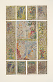 Design for “Four Seasons” Window, Walter B. Jennings House, Burrwood, Cold Spring Harbor, New York, Louis C. Tiffany American, Transparent and opaque watercolor, colored pencil, and graphite on paper, American