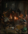 Glass Blowers of Murano, Charles Frederick Ulrich  American, Oil on wood, American