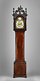 Tall-Case Clock, Edward Duffield (American, 1730–1803), Mahogany, yellow poplar, white pine; brass, iron, glass, American