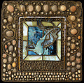 Squash Window with Pebbles, Louis C. Tiffany (American, New York 1848–1933 New York), Glass, beach-worn quartz, lead came, American