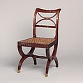 Side Chair, Duncan Phyfe American, born Scotland, Mahogany, brass, American