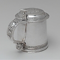 Tankard, Simeon Soumaine (baptized 1685–ca. 1750), Silver, American