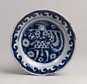 Plate, Tin-glazed earthenware, Mexican