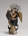 Virgin of Quito, Bernardo Legarda, Wood, polychromed and gilded; glass eyes; silver halo, Ecuadorian
