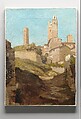 San Gimignano, Elihu Vedder  American, Oil on canvas, American