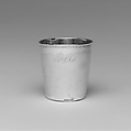 Beaker, Samuel Kirk (1793–1872), Silver, American