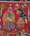 Tapestry with figurative scenes, Tapestry weave, cotton warp and camelid weft; ca. 27 ribs to one inch, Peruvian