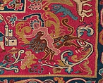 Tapestry with figurative scenes, Tapestry weave, cotton warp and camelid weft; ca. 27 ribs to one inch, Peruvian