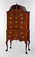High Chest of Drawers, Mahogany, chestnut, American