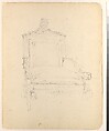 Study of the Throne in the House of Lords (Study for Portrait of Queen Victoria), Thomas Sully  American, Graphite on paper, American