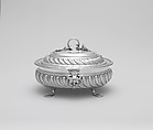 Sugar Box, Probably John Coney (1655/56–1722), Silver, American