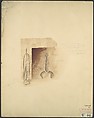 Sketch of fireset for third-floor silk room (H.O. Havemeyer house, 1 East 66th Street, New York, NY), Louis C. Tiffany (American, New York 1848–1933 New York), Watercolor and graphite on off-white wove paper-faced lightweight paper board, American