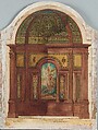 Design for Saint Michael's Church, Charleston, South Carolina, Louis C. Tiffany (American, New York 1848–1933 New York), Watercolor, pen and metallic ink, and graphite pencil on artist board, American