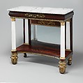 Pier Table, Holmes and Haines, Mahogany, marble, American