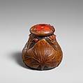 Covered Box, Designed by Louis C. Tiffany (American, New York 1848–1933 New York), Wood; European walnut (?), glass, American