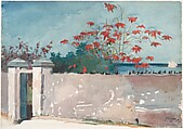 A Wall, Nassau, Winslow Homer (American, Boston, Massachusetts 1836–1910 Prouts Neck, Maine), Watercolor and graphite on off-white wove paper, American